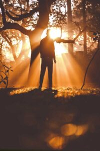 Man in the sun in a forest looking for a depression therapist near me